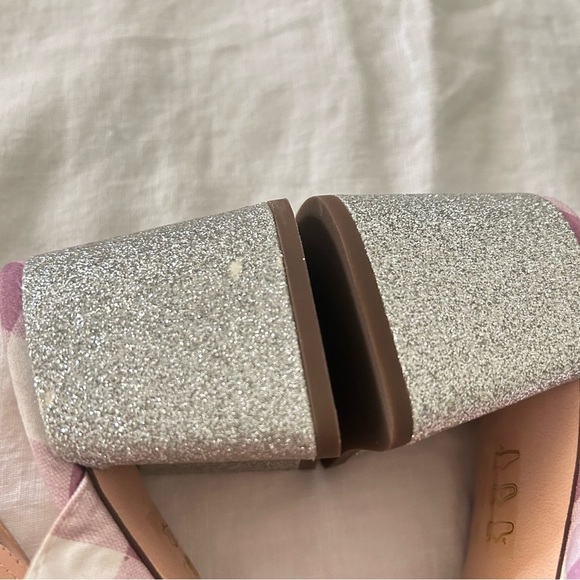 NEW J. Crew | Twisted Knot Penny Sandals in Gingham with Glitter Heels - Picture 8 of 9